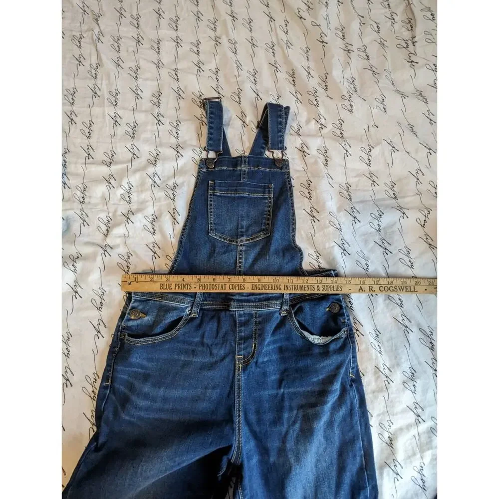 Cat And Jack Bib Overalls Girls Super Stretch Jumper Pants 14/16 Extra Large - Picture 5 of 10